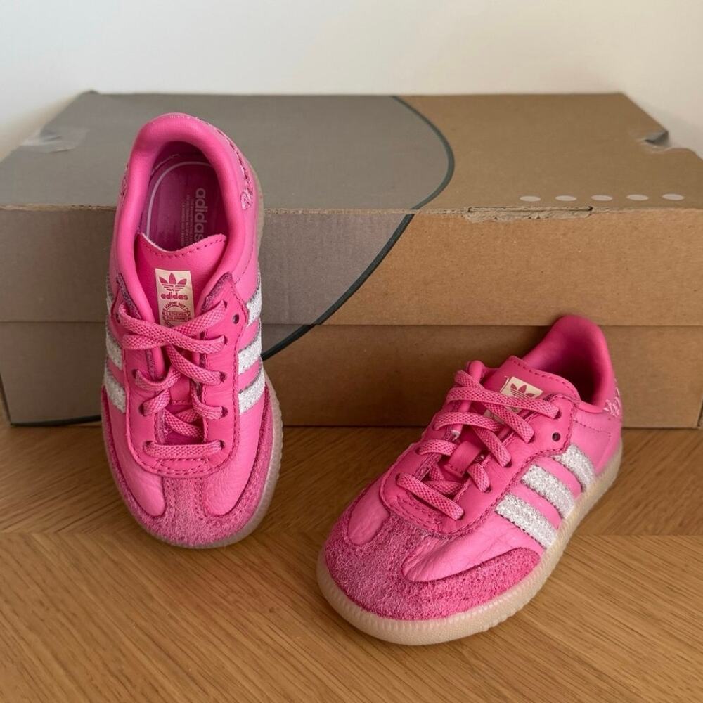 Adidas Originals Samba “Off White/Bliss Pink” Toddler Sneakers- SZ 7 C
